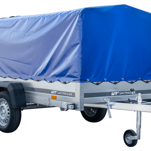 Remorque voiture longue GARDEN TRAILER 264 KIPP avec bâche bleue